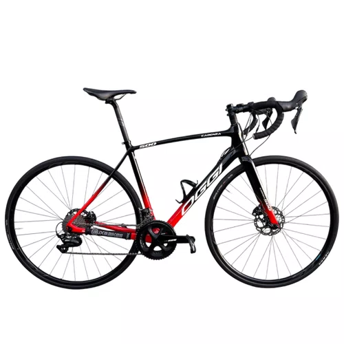 BICICLETA SPEED OGGI CARBON SHIMANO 105 22V PRETA/VERM TAM M