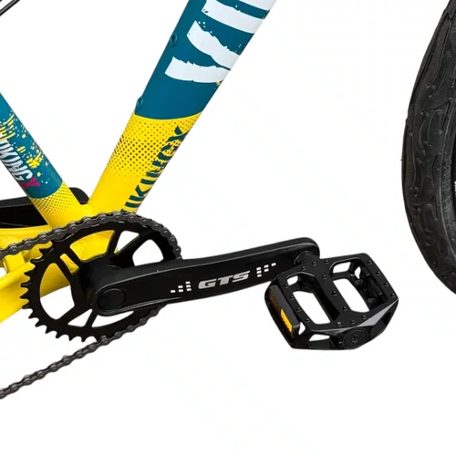 BICICLETA VIKINGX TUFF 25 FREIOS A DISCO AZUL FOSCO/AMARELO