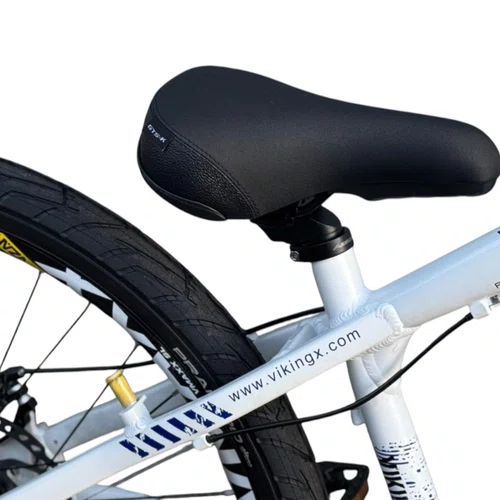 BICICLETA VIKINGX TUFF 25 FREIOS A DISCO BRANCO/AZUL GRAU