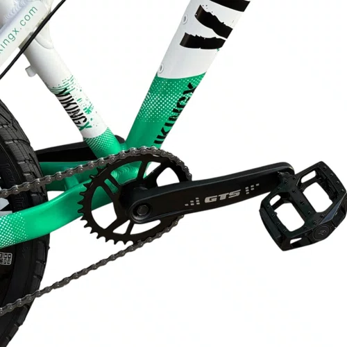 BICICLETA VIKINGX TUFF 25 FREIOS A DISCO BRANCO/VERDE GRAU
