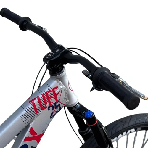 BICICLETA VIKINGX TUFF 25 FREIOS A DISCO PRATA/AZUL GRAU