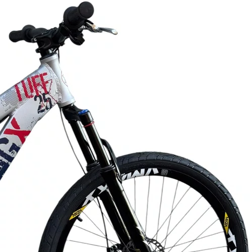 BICICLETA VIKINGX TUFF 25 FREIOS A DISCO PRATA/AZUL GRAU