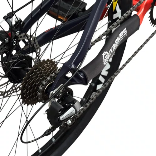 BICICLETA VIKINGX TUFF 25 FREIOS A DISCO ROXO/LARANJA GRAU