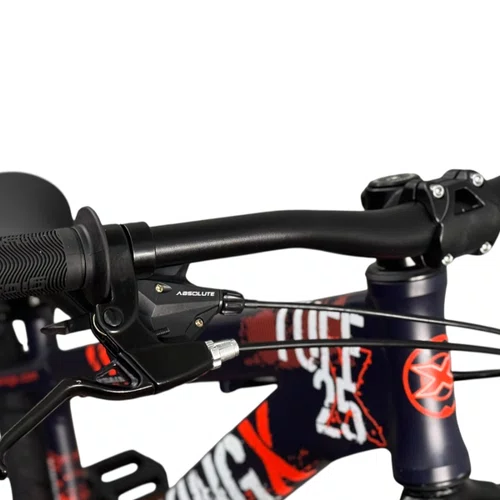 BICICLETA VIKINGX TUFF 25 FREIOS A DISCO ROXO/LARANJA GRAU