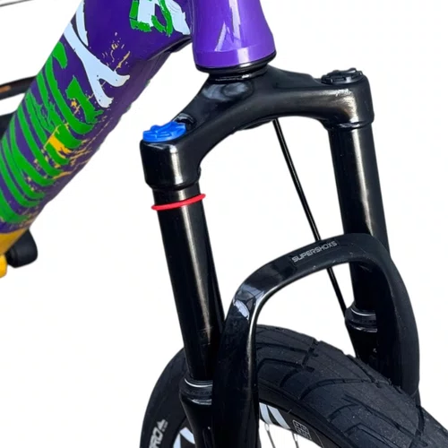 BICICLETA VIKINGX TUFF 25 FREIOS A DISCO ROXO/VERDE GRAU
