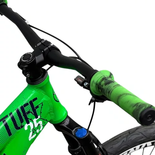BICICLETA VIKINGX TUFF 25 FREIOS A DISCO VERDE/BRANCO GRAU