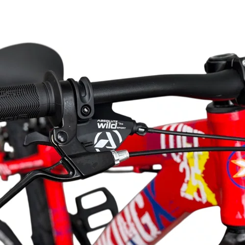 BICICLETA VIKINGX TUFF 25 FREIOS A DISCO VERMELHO/AZUL GRAU
