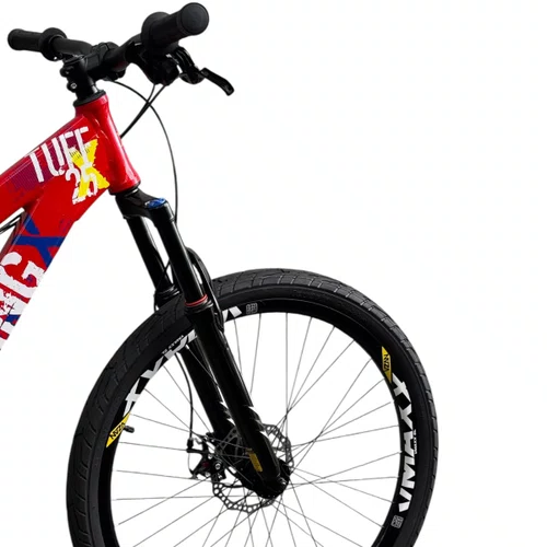 BICICLETA VIKINGX TUFF 25 FREIOS A DISCO VERMELHO/AZUL GRAU