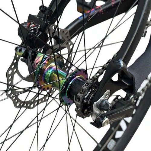 BICICLETA VIKINGX TUFF 25 PRETO/AZUL/ROSA SINGLE WHEELING/GR