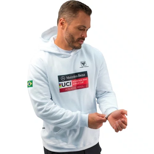 BLUSA MOLETOM WORLD CUP UCI MTB FREE FORCE - BRANCO G