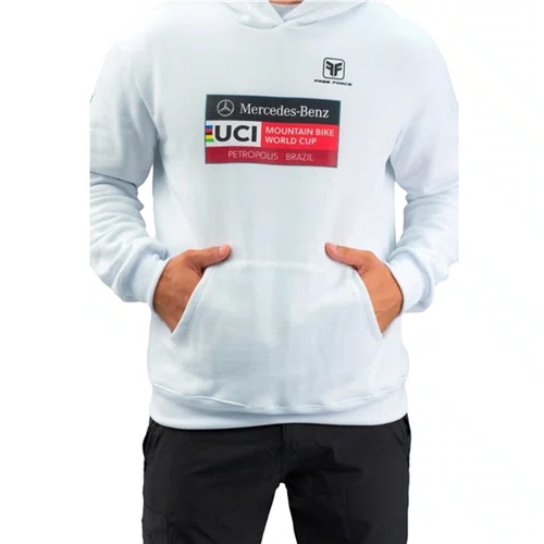 BLUSA MOLETOM WORLD CUP UCI MTB FREE FORCE - BRANCO G