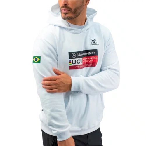BLUSA MOLETOM WORLD CUP UCI MTB FREE FORCE - BRANCO G