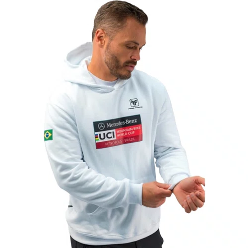 BLUSA MOLETOM WORLD CUP UCI MTB FREE FORCE - BRANCO G