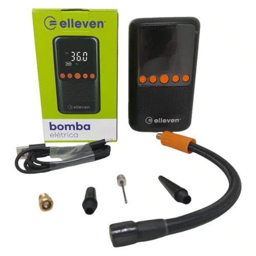 BOMBA DE AR ELETRICA ELLEVEN ATÉ 150 PSI CARRO/MOTO/BIKE
