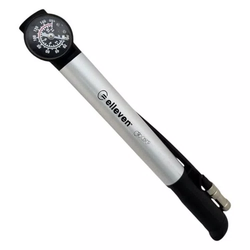 BOMBA ELLEVEN MINI ALUMINIO COM MANGUEIRA E MANOMETRO 80 PSI