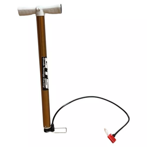 BOMBA P/ ENCHER PNEU BIKE/MOTO/CARRO GTS DOURADA 590MMX35MM