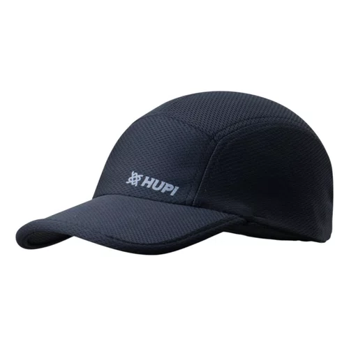 BONÉ DE CORRIDA HUPI SUN DRY PRETO COM PROTEÇÃO UV RUNNING