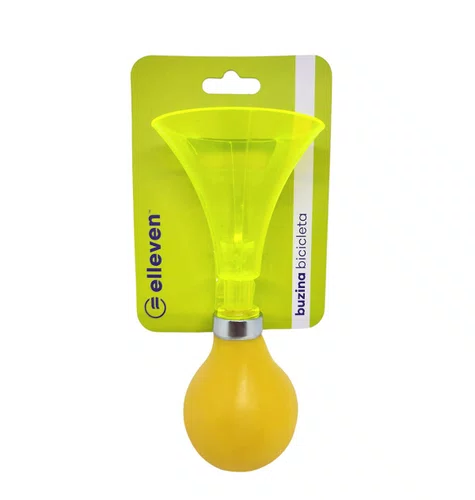 BUZINA/CORNETA FON FON ACRILICO COM BORRACHA ELLEVEN AMARELO