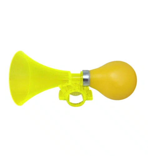 BUZINA/CORNETA FON FON ACRILICO COM BORRACHA ELLEVEN AMARELO