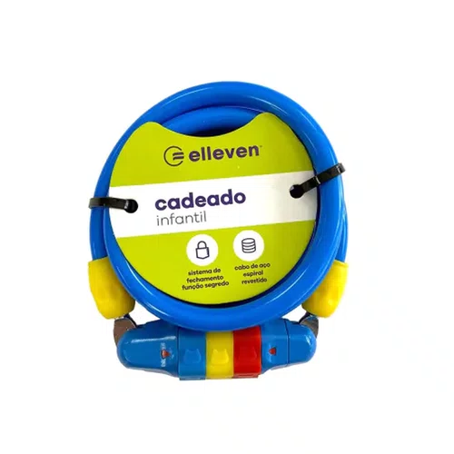 CADEADO INFANTIL 120CM X 8MM AZUL ELLEVEN