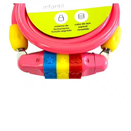 CADEADO INFANTIL 120CM X 8MM ROSA ELLEVEN