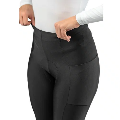 CALÇA CICLISMO FEMININA FREE FORCE BASIC 3 BOLSOS PRETA G