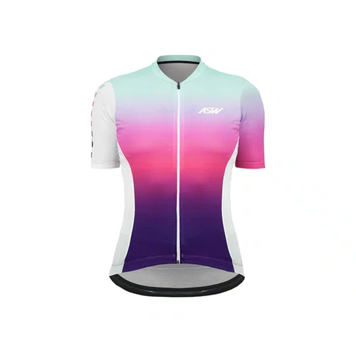 CAMISA CICLISMO FEMININA ASW VERSA SUNSET AZUL ROXO PP