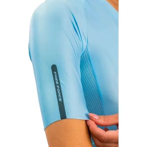 CAMISA CICLISMO FEMININA FREE FORCE TRAINING AIR AZUL CLARO 