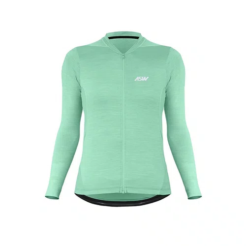 CAMISA CICLISMO FEMININA M. LONGA ASW ESSENTIALS VERDE TAM G