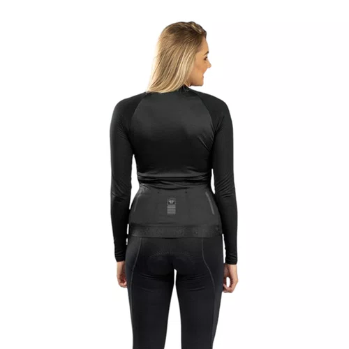 CAMISA CICLISMO FEMININA M. LONGA FREE FORCE START BLACK 3G