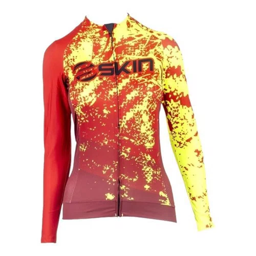 CAMISA CICLISMO FEMININA M.LONGA SKIN SUPREME VERMELHA M