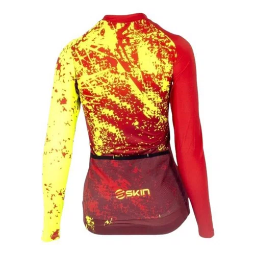 CAMISA CICLISMO FEMININA M.LONGA SKIN SUPREME VERMELHA M