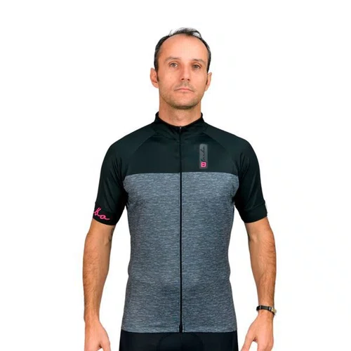 CAMISA CICLISMO MASCULINA FURBO CONCEPT PRETA/CINZA G