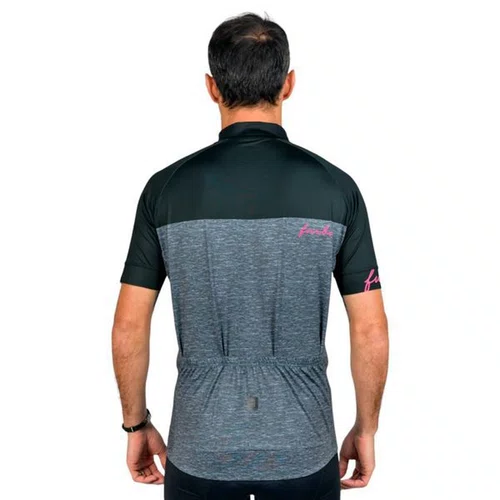 CAMISA CICLISMO MASCULINA FURBO CONCEPT PRETA/CINZA G