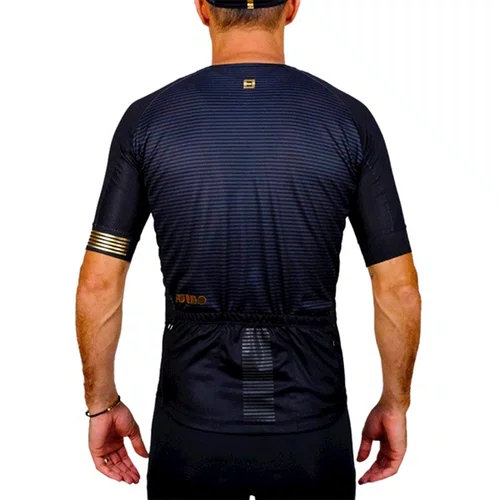 CAMISA CICLISMO MASCULINA FURBO SPORT ORO NEGRO TAM G