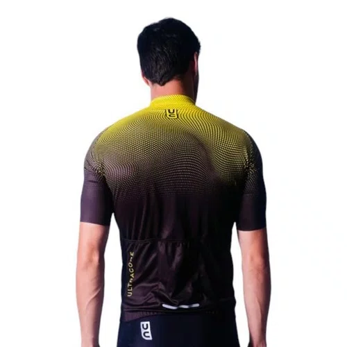 CAMISA CICLISMO MASCULINA ULTRACORE JOINT PRETO/AMARELO 3G
