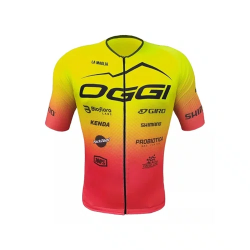 CAMISA CICLISMO OGGI PRO TEAM AMARELA/VERMELHA TAM PP