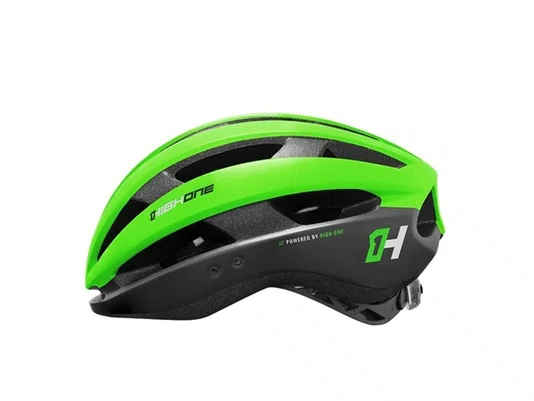 CAPACETE HIGH ONE WIND AERO PRETO/VERDE TAM M