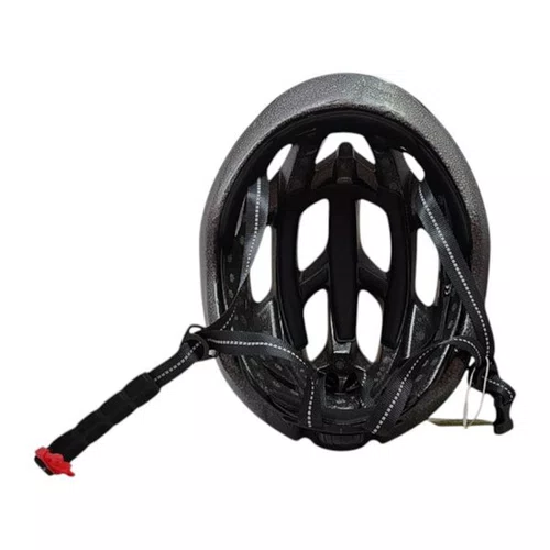 CAPACETE MTB ELLEVEN INMOLD RACE LED PRETO BRILHO/CINZA L