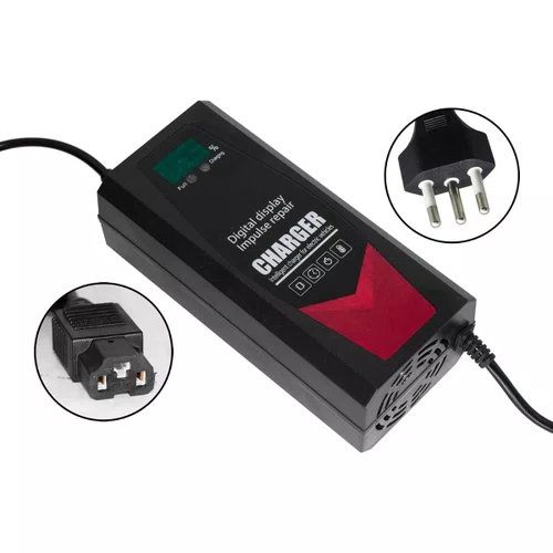 CARREGADOR DIGITAL SCOOTER ELÉTRICA 67.2V LITIO 3A PLUG IEC