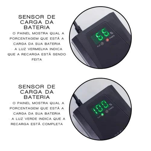 CARREGADOR DIGITAL SCOOTER ELÉTRICA 67.2V LITIO 3A PLUG IEC