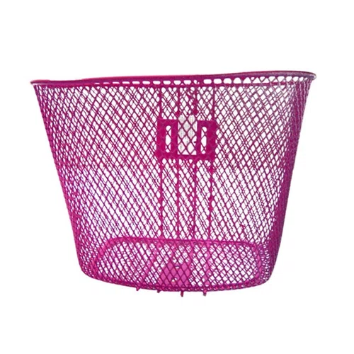 CESTA ARAME COM SUPORTE PARA BICICLETA ARO 16 ROSA