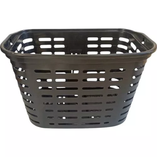 CESTA URBANA PLASTICA PRETA COM SUPORTE ARO 26