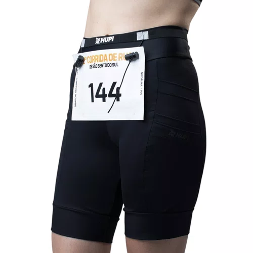 CINTO PORTA NÚMERO PARA CORRIDA HUPI RUNNING PRETO ALL BLACK