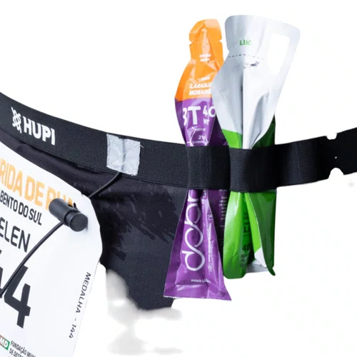 CINTO PORTA NÚMERO PARA CORRIDA HUPI RUNNING SUPORTE GEL