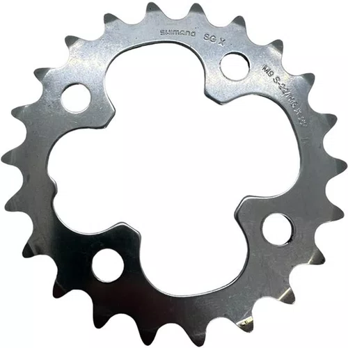 COROA / ENGRENAGEM SHIMANO CROMADA 22 DENTES BCD 64MM