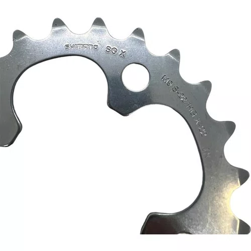 COROA / ENGRENAGEM SHIMANO CROMADA 22 DENTES BCD 64MM
