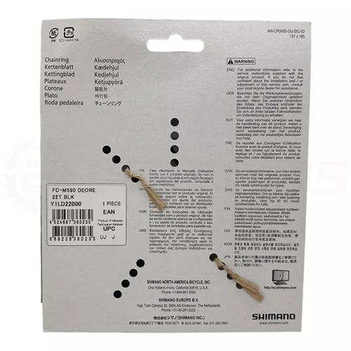 COROA / ENGRENAGEM SHIMANO DEORE FC-M590 22D BCD 64MM