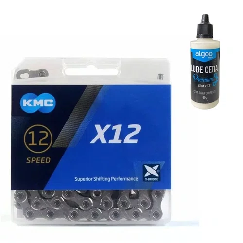CORRENTE KMC X12 12V 126 ELOS PRATA SHIMANO/SRAM/ABSOLUTE
