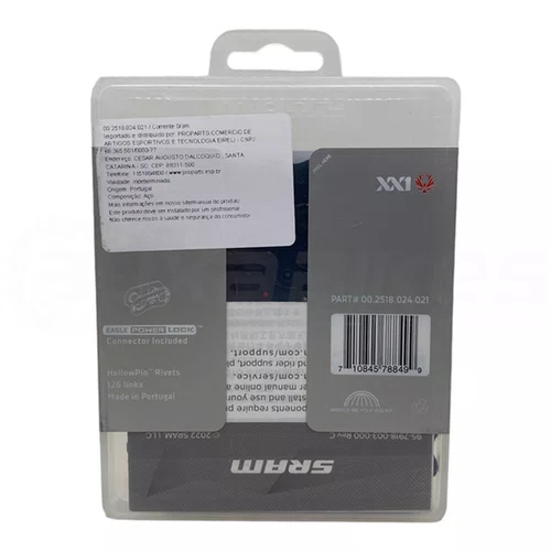 CORRENTE ORIGINAL SRAM XX1 EAGLE PRETA/BLACK 12V 126 ELOS